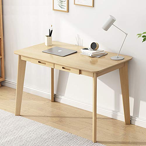 IOTXY Solid Wood Writing Desk - Home Office Workbench Desk with Drawer, Laptop Computer Work Study Table - color: Wood, size: 100CM