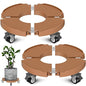 Goovilla Plant Stand with Wheels 440LBS Load,2Pack, Adjustable 15-22",Khaki | Heavy Duty Plant Caddy with Lockable Caster Wheels, Rolling Stand/Dolly/Roller for Indoor Outdoor Large Planter, Flower Pot - color: Khaki