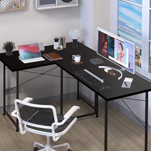 Small Space Writing Desk with Headphone Hooks, Modern Simple Design, Suitable for Study, Home Office and Living Room - color: Basic Black, size: 40 Inch