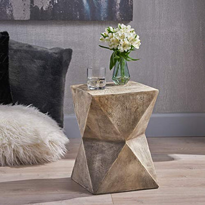 Christopher Knight Home Manuel Weight Concrete Accent Table, Light Gray - color: Manue,light Gray