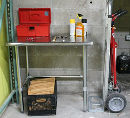 24 in. x 84 in. Open Base Stainless Steel Work Table | Residential & Commercial | Food Prep | Heavy Duty Utility Work Station | NSF - size: 84 in. Length x 24 in. Width