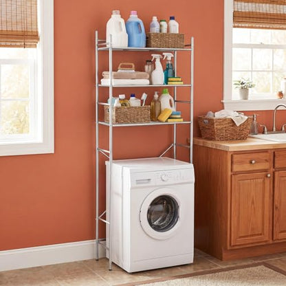 Wesiti 3 Tier Mini Fridge Shelf for Dorm Sliver Mini Microwave Stand | Over the Fridge Metal Storage Shelves Rack for College Dorms Kitchen Bathrooms Home Office