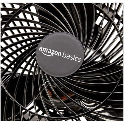 Amazon Basics Air Circulator Fan, Desk Fan for Bedroom, Home and Office, With 90-Degree Tilt Head, 3 Speed Settings, Lightweight (4.2 LBS), 70 Watts, Black, 14.8"Wx7.6"Dx14.1"H - size: 14.8"W x 7.6"D x 14.1"H