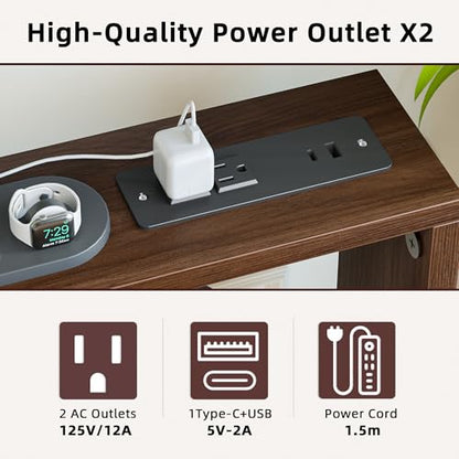 TIQLAB Sofa Table, 79 inch (1.2'' Thickness) Long Console Table Behind Couch, Narrow Entryway Table with Angled Metal Frame, Industrial Console Table, Black Walnut - color: Black Walnut, size: 79''L x 5.9''W x 31.5''H