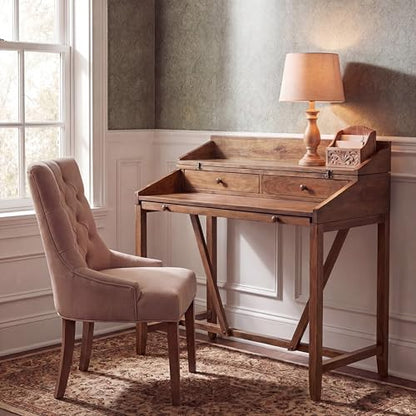 Safavieh American Homes Collection Wyatt Dark Teak Writing Desk - color: Oak