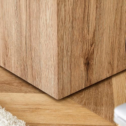 15.7" H Square Compact Coffee Table,Small Cube End Table,Modern Side Table with Stylish Wood Pattern,Minimalist Accent Table for Living Room,Office,Apartment,Nightstand(Light Wood,15.7") - color: Light Wood,15.7"h