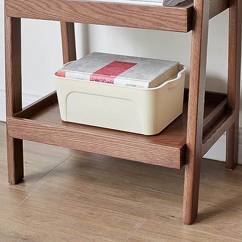 GDFStudio 3-Tier Wood Shoe Rack & Storage Bench,Versatile Organizer with Oak Frame & Timeless Design, Easy Assembly for Entryway,Living Room,Bedroom, Bathroom,Kitchen,Hallway,Walnut - color: Walnut