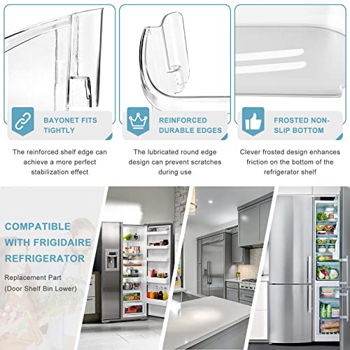 Upgraded 242126602 Refrigerator Door Bin Shelf Replacement Part Compatible with Frigi.daire Refrigerator Door Shelf 2421266 PS12364199 FFSS2625TS0 LFSS2612TF0 Door Shelf Shelves by AMI PARTS (2 Pack)