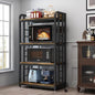 SIREDEEP Bakers Rack with Power Outlet ，4-Tier Kitchen Baker's Rack,Microwave Stand with Storage Suitable for Kitchen, Living Room, Dinning Room，Coffee Bar(Rustic Brown) - color: Rustic Brown