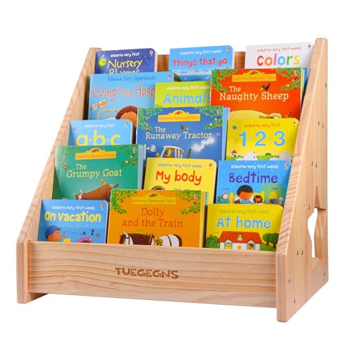 Montessori Bookshelf,Toddler Bookshelf for Kids,Organize Your Little One's Reading Adventure with Our Bookshelf - Perfect for Kids!(Wood)