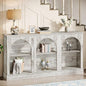 Tribesigns Farmhouse Console Table, 63-Inch Long Entryway Table with 3 Tier Storage, Wooden Rectangular Sofa Table Behind The Couch for Entrance, Hallway, Living Room, Distressed White - color: Distressed White
