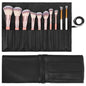 Makeup Brush Holder Travel Makeup Brush Bag Make Up Brushes Roll Organizer with Belt Strap Cosmetic Pouch Case for Women