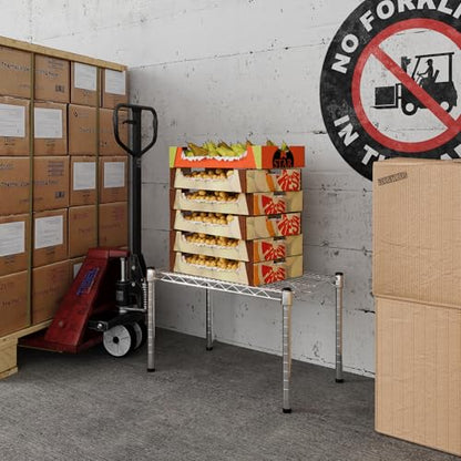 14" Deep x 24" Wide x 14" Height Wire Shelving Kit | 1-Tier | NSF Commercial Storage Rack Unit - size: 14" Deep x 24" Wide