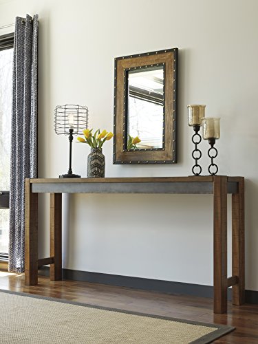 Signature Design by Ashley Furniture Torjin Long Counter Height Table, Seats up to 3, Wood, 72.13" W x 16" D x 36" H, 2-tone Brown