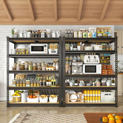 REIBII 2000LBS Garage Shelving Heavy Duty 72''H Storage Shelves 5 Tier Heavy Duty Shelving, Adjustable Metal Shelves for Garage Pantry Closet Kitchen Basement 35.5" W x72 H x 15.8" D, 3 Pack - size: 15.8"D x 35.5"W x 72"H