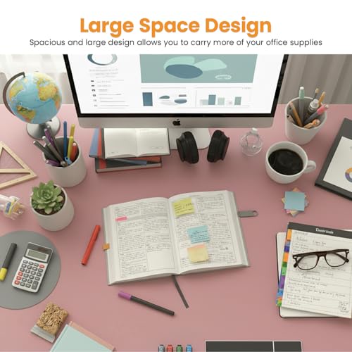 Dkelincs 47 Inch Computer Desk Home Office Desk Gaming Writing Desk Modern Simple Style Study Work Table with Metal Frame, Large Legroom, Adjustable Feet, Water-Resistant, Scratchproof Surface, Pink - color: Pink, size: 47 Inch