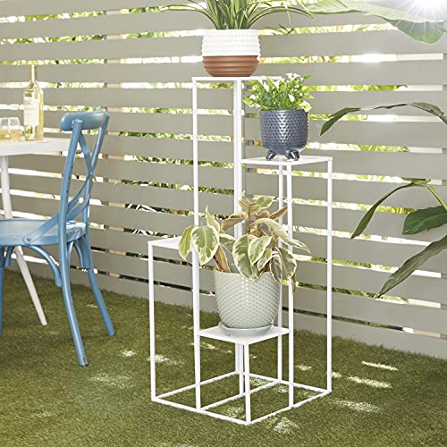 Deco 79 080111 Plantstand, White - color: White, size: 16" x 16" x 40"