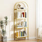 Garvee Arched Bookshelf 4 Tier,Arched Display Racks,Tall Standing Bookshelves with Metal Frame,Modern Open Storage Shelf Display Rack for Bedroom, Living Room, Home Office | Tall Standing Bookshelves,Modern Open Storage Shelf Display Rack for Bedroom, Liv