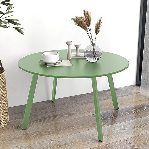 Grand patio Outdoor Round Coffee Table, 28-inch Patio Side Table, Great for Backyard Patio Deck, Sage Green - color: Sage Green, style: 1 PC