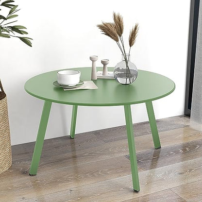 Grand patio Outdoor Round Coffee Table, 28-inch Patio Side Table, Great for Backyard Patio Deck, Sage Green - color: Sage Green, style: 1 PC