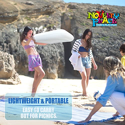 Novelty Place Inflatable Ice Serving Buffet Bar - Salad Food & Drinks Tray for Party Picnic & Camping (Pack of 1) - color: White-1pcs