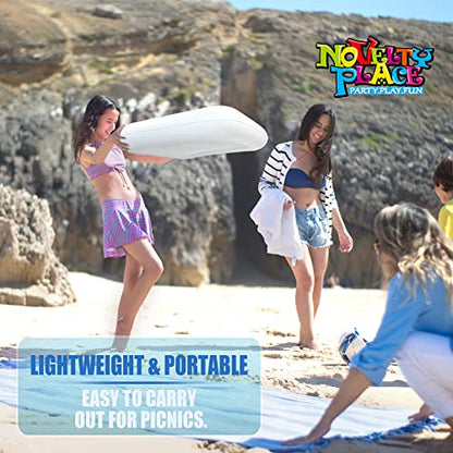 Novelty Place Inflatable Ice Serving Buffet Bar - Salad Food & Drinks Tray for Party Picnic & Camping (Pack of 1) - color: White-1pcs