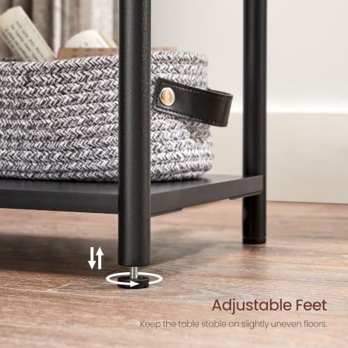 VASAGLE Side Tables Set of 2, Small End Table, Nightstand for Living Room, Bedroom, Office, Bathroom, Black ULET272B16 - color: Black