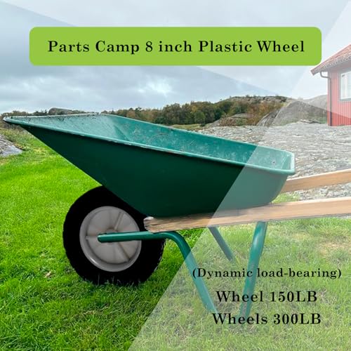 Parts Camp 8 inch Plastic Wheel Fits Oregon 72-108 hand trucks,lawnmowers,utility carts,Radio Flyer Wagon, BBQ Grill,Lawn Sprayer,Trash Can Universal Wheel 9613 - size: 8-inch