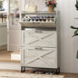 Maupvit Shoe Storage Cabinet with 3 Flip Drawers, Freestanding Organizer with Metal Legs for Entryway, Narrow Shoe Rack Cabinet, Beige - color: Beige, style: 3-Drawers