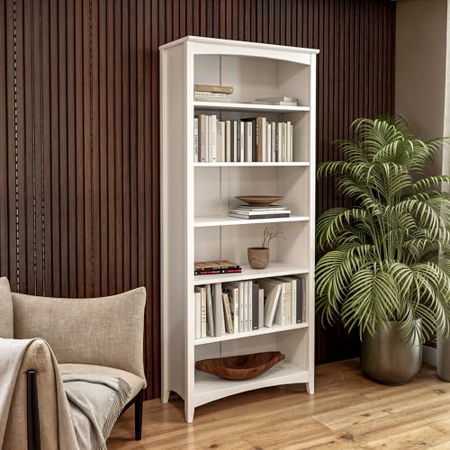 Camaflexi Shaker Style Bookcase, 72", White - color: White, size: 72"