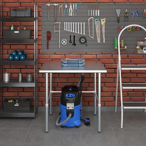 30 in. x 36 in. Open Base Stainless Steel Work Table | Residential & Commercial | Food Prep | Heavy Duty Utility Work Station | NSF - size: 36 in. Length x 30 in. Width