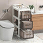 Bathroom Storage with Drawers, 11.8" Wide Wide Slim Storage Cabinet with Wheels for Small Spaces, Narraw Cart for Kitchen Office Bedroom Dinning Room Under Desk, 29.7" Tall - size: 30x41x75 cm