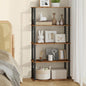 VASAGLE Superfast Toolless Assembly, 5-Tier Shelf for Living Room, Standing Shelf, Bookshelf, Bedroom, Kitchen, 9.4 x 23.6 x 54.7 Inches, Rustic Brown and Ink Black ULLS165K01 - color: Rustic Brown + Ink Black, size: 5 Tiers (23.6"W)