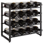 IBUYKE Metal Wine Racks Countertop,16 Bottles Wine Bottle Holder,TMJ903H | 4 Tiers Wine Rack Wine Rack Freestanding Wine Storage Cabinet for Home Kitchen Pantry Wine Cellar Bar - size: 16 Bottle