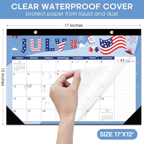 Desk Calendar 2026-2027, 18-Month Calendar Runs from July 2026 to December 2027, Large 17" x 12" Monthly Desktop & Wall Calendar for Home & Office - Festival - color: c-Festival, size: Jul 2026 – Dec 2027