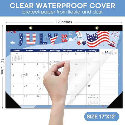 Desk Calendar 2026-2027, 18-Month Calendar Runs from July 2026 to December 2027, Large 17" x 12" Monthly Desktop & Wall Calendar for Home & Office - Festival - color: c-Festival, size: Jul 2026 – Dec 2027