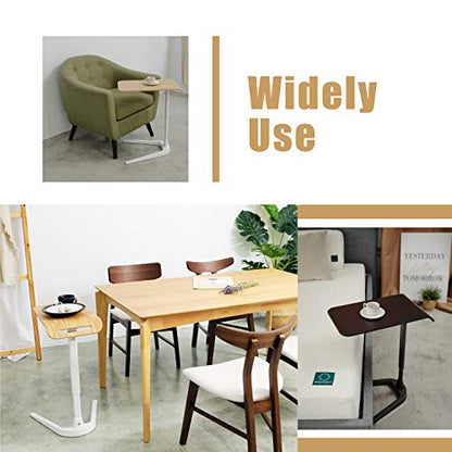 Cozy Space Swivel TV Tray Tables and Easy Storage, Adjustable, Portable Folding with Wood and Metal, Bronze - color: Black