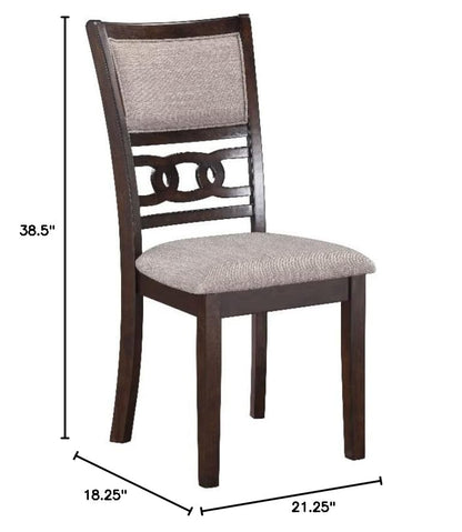 New Classic Furniture Gia Dining Chairs, Set of 2, Cherry Brown - color: Cherry, size: Set of 2, style: Dining Chair