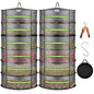 VIVOSUN 2-Pack 6-Layer Mesh Drying Rack Hanging Design with Green Zippers for Dehydrating, Indoor and Outdoor (Pruning Shears Included) - size: 6 Layer, style: 2 Pack