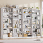 White Bookcase with 24 Open Shelves, 6 Tier Large Bookshelves, 70.8 Inch Tall Bookshelf and Bookcases for Living Room, Bedroom, Home Office Library - color: White, size: Wide 47.2 Inch-2pc