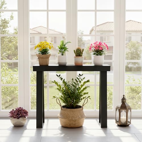 Plank+Beam Classic Console Table, 36 Inch, Black | Non-Toxic Finishes, Versatile Design, Elegant Details, Easy Assembly, Quick Setup, Solid Wood - color: Black, size: 36" Console Table