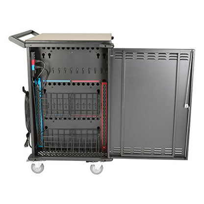 Tripp Lite 36-Port AC Charging Cart Storage Station for Chromebooks, Laptops, & Tablets - Hourly Timer alternates Charging Zones to Help Prevent overloads, 2-Year Warranty (CSC36AC) - size: 36 AC Port, style: Cart