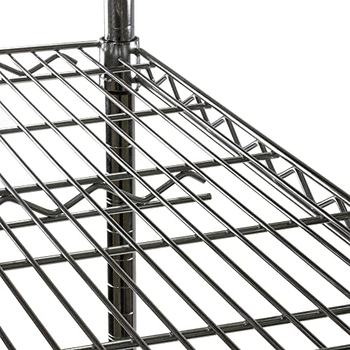 Shelving Inc. 8" d x 48" w Chrome Wire Shelving with 3 Tier Shelves, Weight Capacity 800lbs Per Shelf - size: 8" d x 48" w x 34" h