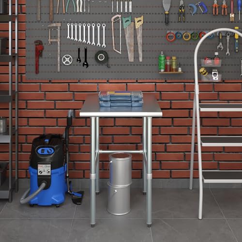 30 in. x 24 in. Open Base Stainless Steel Work Table | Residential & Commercial | Food Prep | Heavy Duty Utility Work Station | NSF - size: 24 in. Length x 30 in. Width