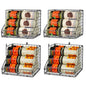 JKsmart 4 Pack Stackable Can Organizer for Pantry with Adjustable Dividers, Soda Can Organizer, Can Storage Dispenser Holds up to 56 Cans, Metal Wire Baskets Can Holder for Kitchen Cabinet Pantry - size: S-(4 pack)