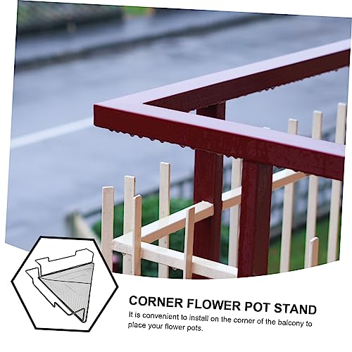 INOOMP Corner Flowerpot Stand Wire Flowerpot Display Rack for Small Pots and Bonsai Plant Pot Stand Shelf Holder Organizer for Balcony Indoor Office 18.89 X 11.02 X 2.36 in