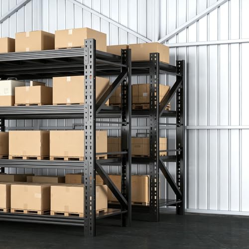 Garage Shelves Heavy Duty 73" H*57" W*23.6" D Metal Garage Shelving Unit High Load Capacity Industrial Storage Shelves for Garage Warehouse Basement - size: 73"H*57"W*23.6"D