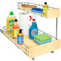 LYNK PROFESSIONAL® SELECT™ Pull Out Under Sink Kitchen Cabinet Organizer - 11.5 in. x 21 inch deep Drawer - Sliding Shelf Organizer and Undersink Storage Shelves - Lifetime Ltd. Warranty – Chrome - color: 11.5"W x 21"D Wood