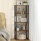 VASAGLE Superfast Toolless Assembly, 5-Tier Shelf for Living Room, Standing Shelf, Bookshelf, Bedroom, Kitchen, 9.4 x 15 x 54.7 Inches, Rustic Brown and Ink Black ULLS135K01 - color: Rustic Brown + Ink Black, size: 5 Tiers (15"W)