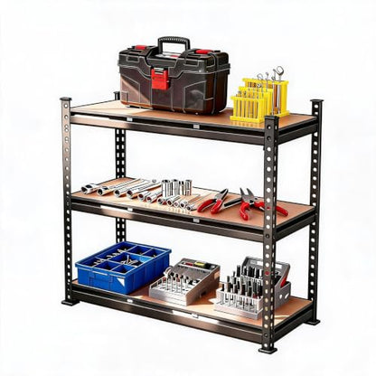 Heavy Duty 3-Tier Adjustable Metal Storage Shelving Unit – 60" L x 24" W x 36" H, 1320 lbs Capacity, Industrial Freestanding Utility Rack for Garage, Basement, Workshop, Warehouse - size: 150*60*91.2